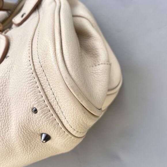Chloe Chloé Paddington Leather Bag Medium In Ivory Leather Rose Gold Hardware - Picture 4 of 16